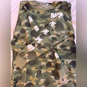 Bape green camo long sleeve tee